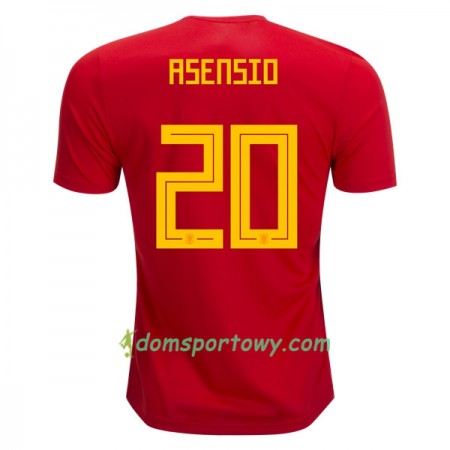 Koszulka Hiszpania Asensio 20 Domowe Koszulki Piłkarskie Mistrzostwa Świata 2018